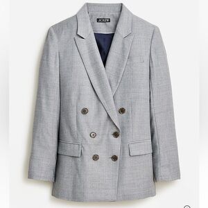 J. Crew Collection Relaxed Double Breasted Blazer In Drapey Wool Blend